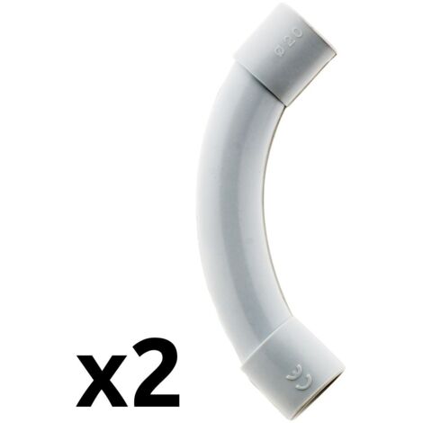 Bögen großer Radius Ø 16 mm grau  Packung mit 2