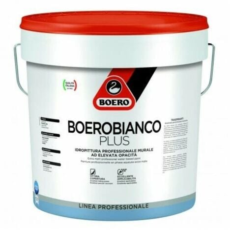 Boero Boerobianco Plus Idropittura Professionale Murale Alta Copertura 14lt