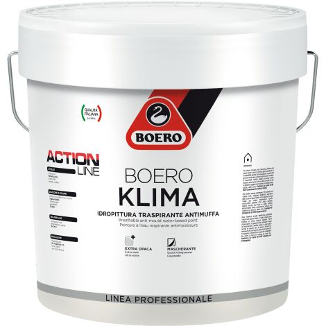 Boero BOEROKLIMA BIANCO pittura traspirante opaca antimuffa 5 LT 5 LITRI