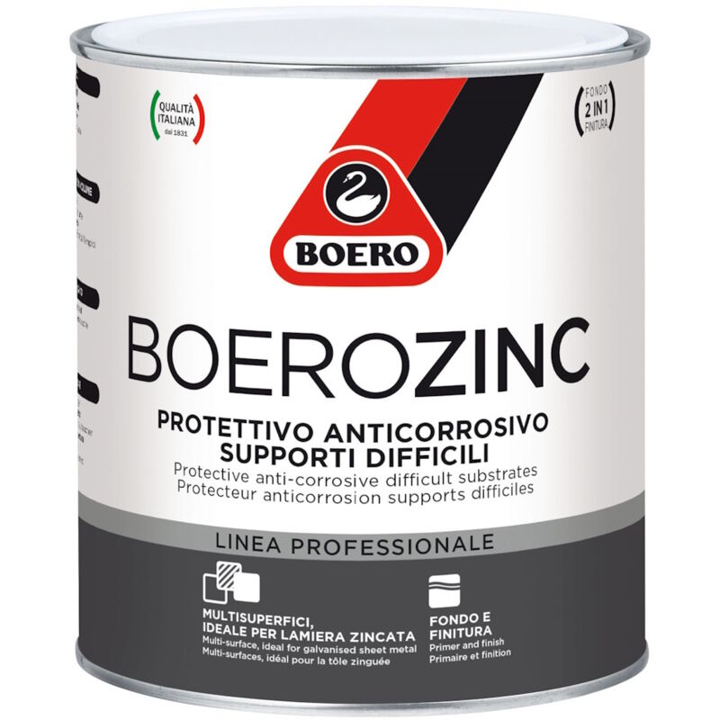 Boero Boerozinc Smalto Protettivo Anticorrosivo, Ideale Per Support...