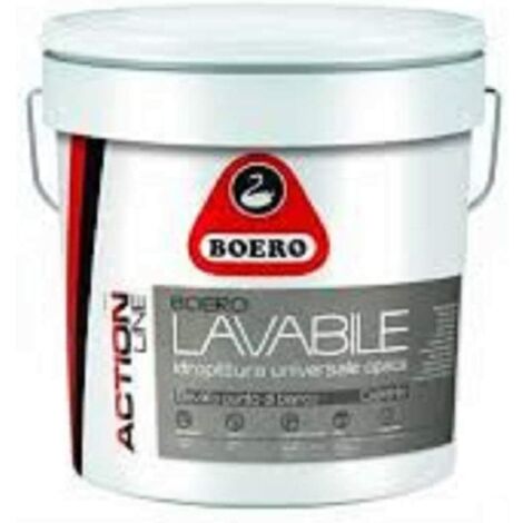 BOERO LAVABILE IDROPITTURA UNIVERSALE AD ALTA OPACITÀ BIANCO LT.13