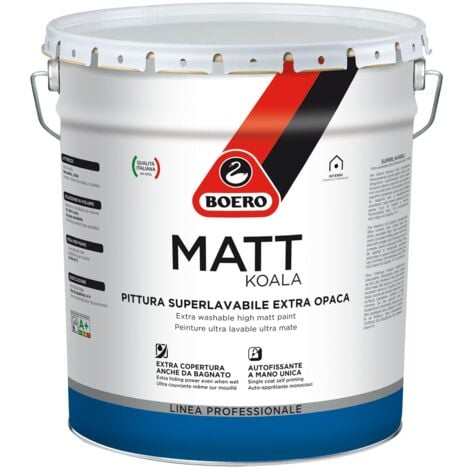 BOERO MATT KOALA pittura idropittura bianco extra super lavabile extra copertura
