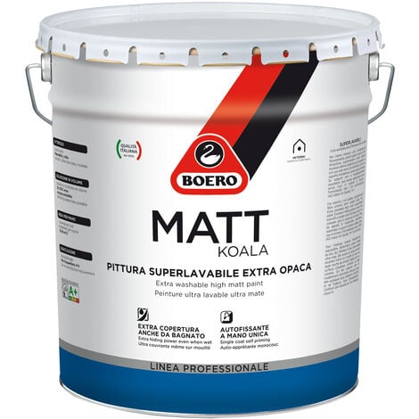 BOERO MATT KOALA PITTURA SUPERLAVABILE EXTRA OPACA 14LT