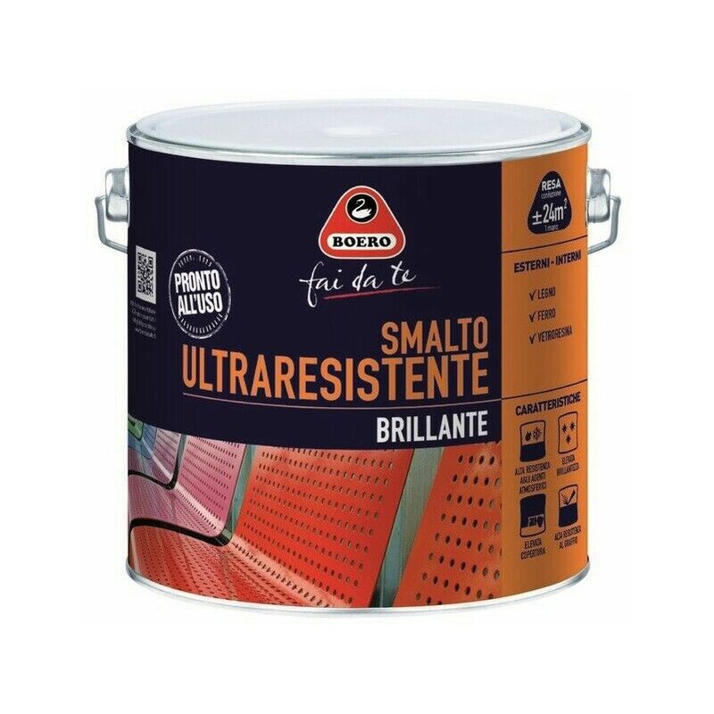 Smalto Ultraresistente Brillante Vernice Legno Ferro Salsedine Este...