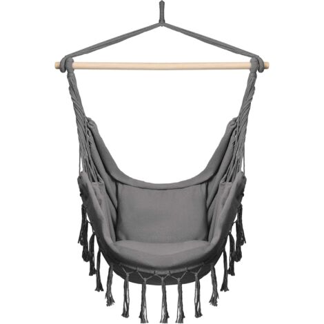BOGATECO Fauteuil Suspendu Chaise Brésilienne Gris Foncé 150kg