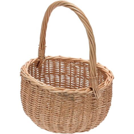 BOGATECO Panier osier décoratif naturel pour marché 30x20 cm