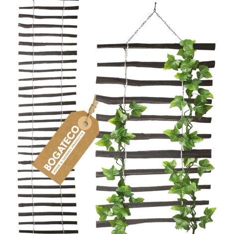 BOGATECO Pergola échelle en bois pour plantes grimpantes Modena 50 cm Noir