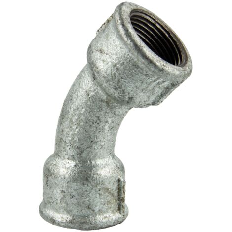 Bogen 45 Grad, 1 1/4", 2 Muffen Temperguss verzinkt  41
