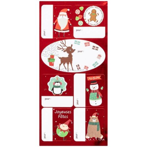 Bogen dekorierte Geschenkanhänger 11x26,8cm selbstklebend sortiert -