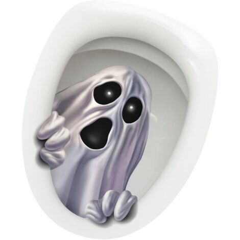 Bogen Halloween-Dekorationen, Heimdeko-Aufkleber, Spukhaus-Toilettendekoration, Halloween-Ornament, Halloween-Poster, Wandaufkleber, Applikationen, 3D-PVC-Geist