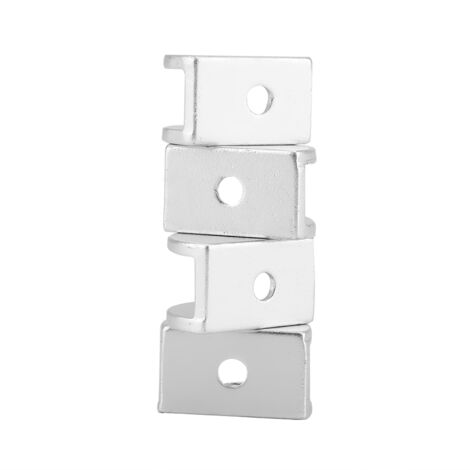 Bogenfensterbefestigung ohne Bohren – 4 Stück Aluminium-Fensterklemmen mit Abstandshalter für 5–8 mm dicke Fenster (Silber, Modell S)