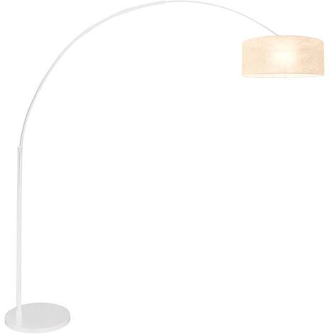 Bogenleuchte Stehleuchte Standlampe Wohnzimmerlampe Sizoflor Weiß H 180 cm