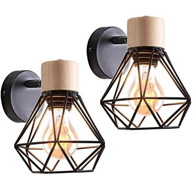 Image of Set of 2 Industrial Wall Lights&hellip;