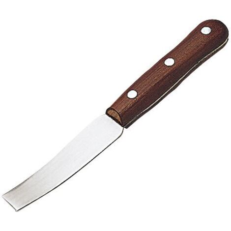 BOHLE Kittmesser mit Holzheft und stumpfer, gebogener, durchgehender 18mm Klinge