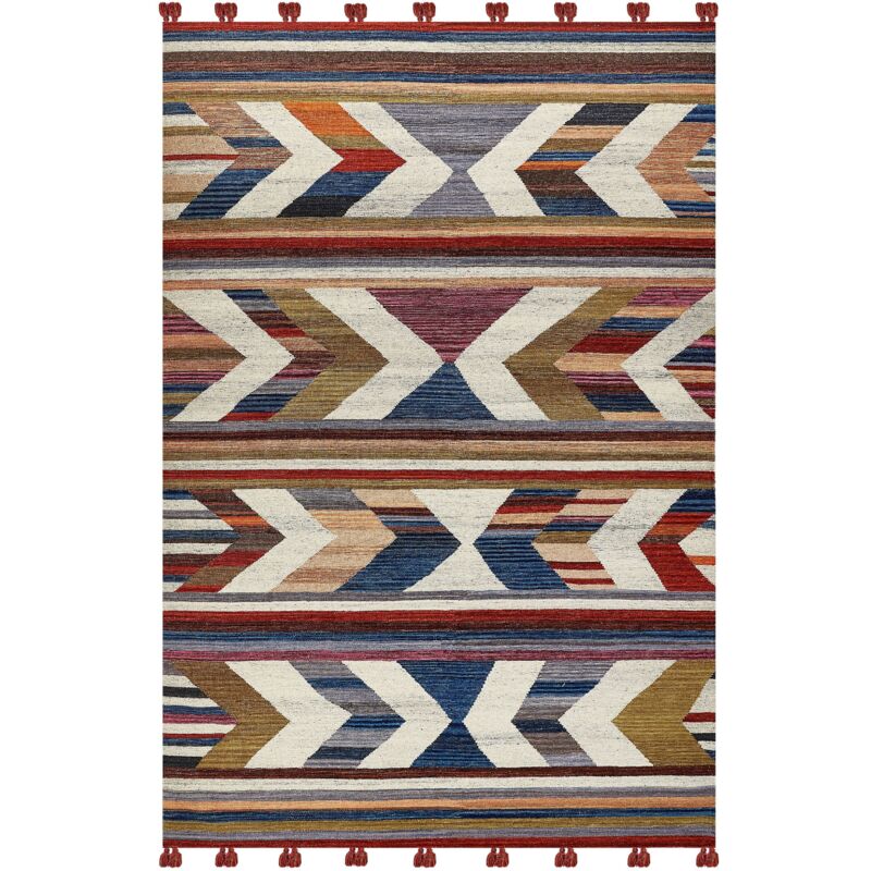 Beliani Rug Mrgashat Multicolour 200 X 300 Cm Wool Kilim