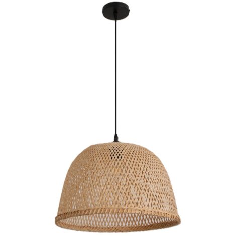 Boho Bosu Hängelampe Kobi Shade 41 cm schwarz Pendelleuchte 1xE27 Decke 1 Stk.