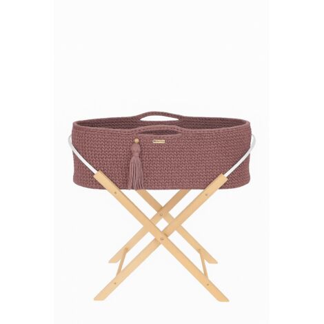 BOHO Handgefertigter Babykorb mit Ständer - Mauve