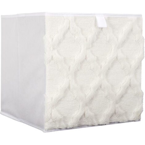 Boho Regalbox 30x30cm weiß FALTBAR