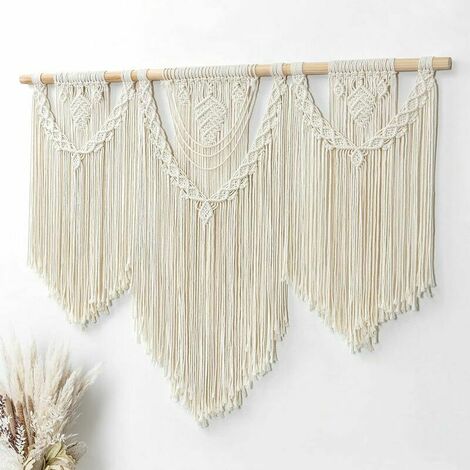 Wall Hanging, Boho Macrame Wall Hanging Handmade Woven Wall Art Macrame  Tapestry For Bedroom Office Home Wall Decor