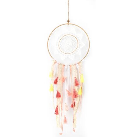 Boho-Wandtraumfänger mit bunten Fransen, Hängedekoration für Zuhause