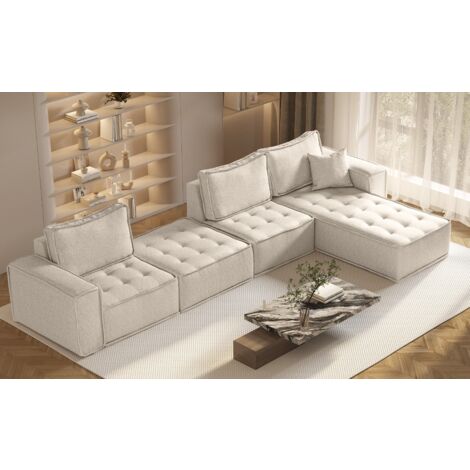 Bohoo modulare Ecke XL Hellbeige Rechts