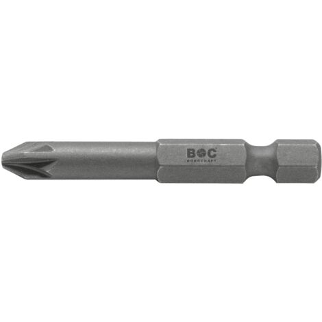 Bohrcraft Bit Einsatz 1/4 Zoll sechskant - Biteinsatz PZ 2 Länge 50mm - 50 Stück