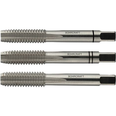 Bohrcraft Hand Gewindebohrer Satz HSSG DIN352 metrisches Linksgewinde M10