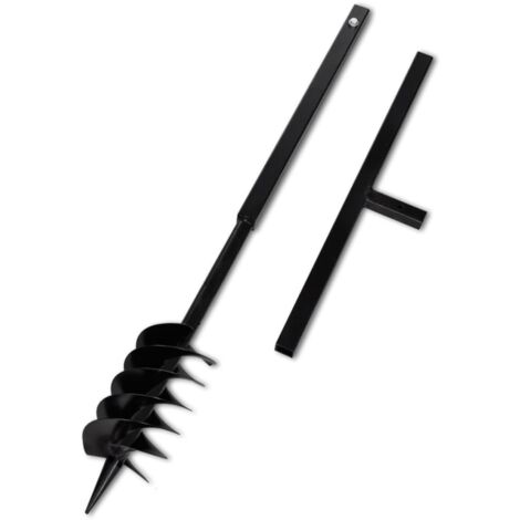 Bohrer mit Griff 120 mm Doppelspirale Schwarz