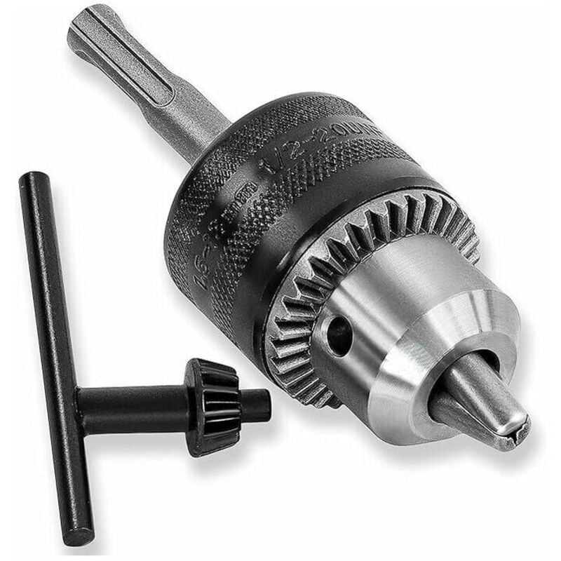 Image of Bohrfutter 1,5-13 mm 1/2-20 UNF mit SDS-Plus-Adapter und Spannschlüssel.