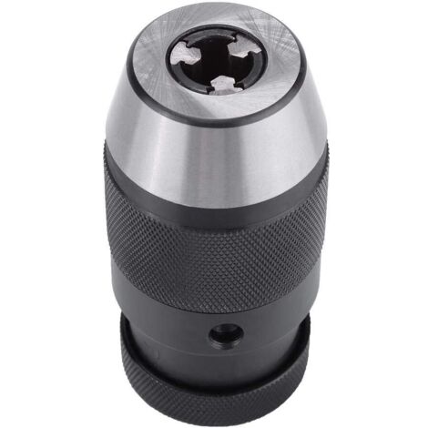 Bohrfutter B16 Stahl Schnellspannfutter, selbstspannendes Bohrfutter, Kegellochfutter, elektrisches Drehfutter, Spannkapazität 0–13 mm (1/2 Zoll) (Spannzangenfutter)