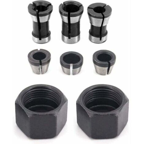 Bohrfutterkopf, Bohrfutter, Adapter für 6 mm, 6,35 mm und 8 mm Bohrer, 6er-Packung