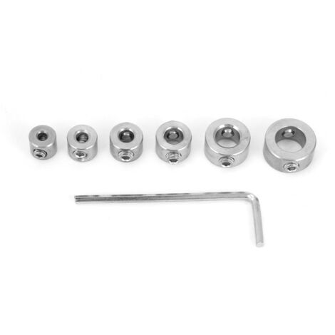 Bohrfutterkragen aus Edelstahl, 6 Stück, Durchmesser 3 bis 10 mm, Bohrstoppringe