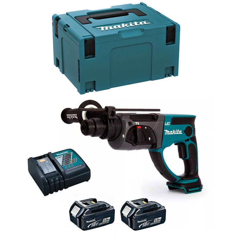 Image of Makita - Bohrhammer DHR202RTJ (2 x 5,0 Ah + DC18RC + makpac 3)