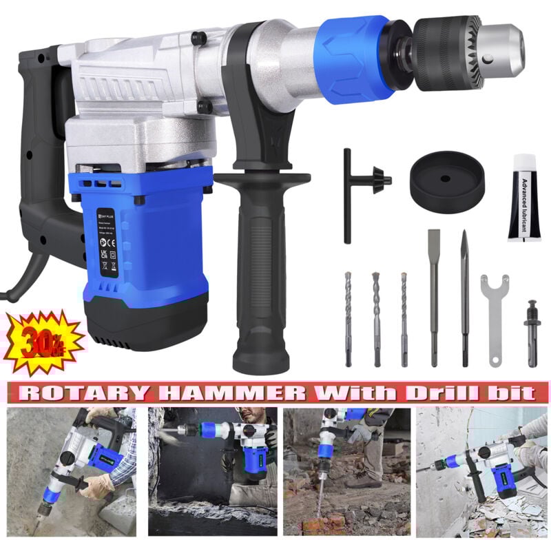 Image of Bohrhammer Tool Stemmhammer Maeißelhammer Bohrmaschine Abbruchhammer 1500Watt