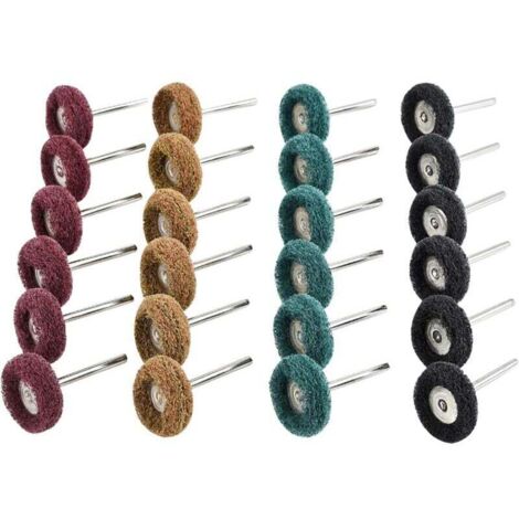 Bohrmaschinen-Polierset – 40-teilig – Dremel-Zubehör, 25-mm-Schleifpads – Körnung 80/150/240/300 – Polierzubehör für Holz, Taschenrechner, Schmuck, Zifferblätter