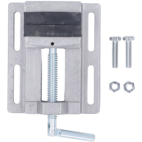 Bohrmaschinen-Schraubstock, Hochleistungs-Werkbankschraubstock mit Schrauben und Muttern, 76 mm Backenbreite, 0–80 mm Spannbereich, Schraubstock