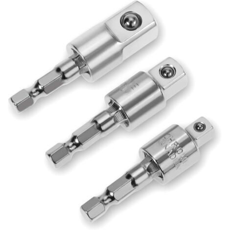 Bohrmaschinenadapter-Set mit 360-Grad-, 1/4-Zoll- und 3/8-Zoll-Steckschlüsseln, Geschenkwerkzeug