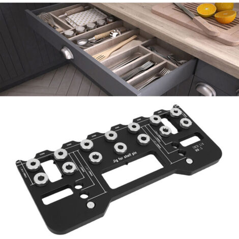 Bohrschablone für Regalträger aus Aluminiumlegierung, Bohrführung für gerade Löcher, Bohrschablone für Schrankbeschläge, Holzbearbeitungswerkzeug