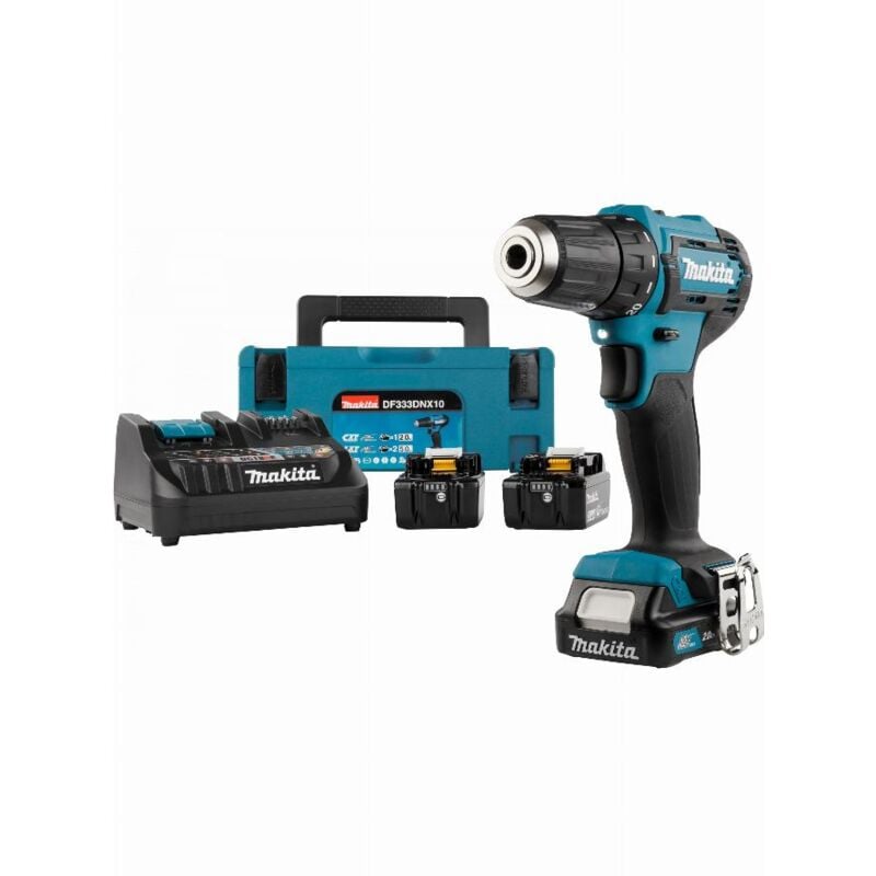 Image of Makita - Bohrschrauber 12 v cxt Li-Ion 2 Ah ø 10 mm (3 Batterien) DF333DNX10