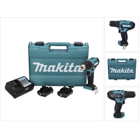 Bohrschrauber 12 V CXT Li-Ion 2 Ah BL1021B Ø 10 mm MAKITA - 2 Akkus, Ladegerät, Koffer - DF333DWAE