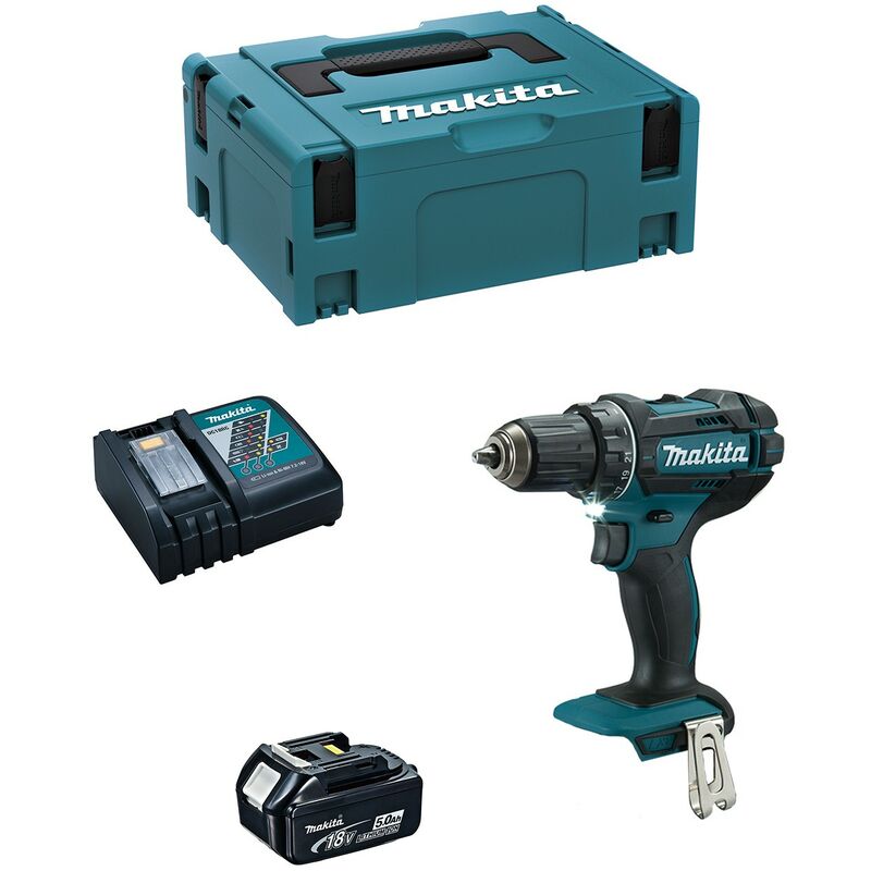 Image of Makita - Bohrschrauber DDF482RTJ1 (1 x 5,0 Ah + DC18RC + makpac 2)