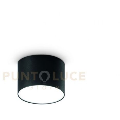 BOILER PLAFONIERA LED CCT 3000+4000K 409LM 5W NERO DIMMERABILE IP20 D.8CM H.5,5CM