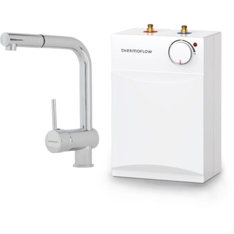 Boiler Warmwasserspeicher 5 L Untertisch steckerfertig + Armatur 2 kW Thermoflow