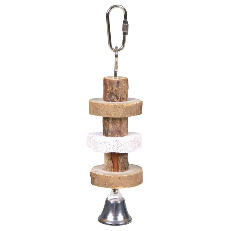 Jouet oiseau en bois avec pierre volcanique 16 cm - Trixie