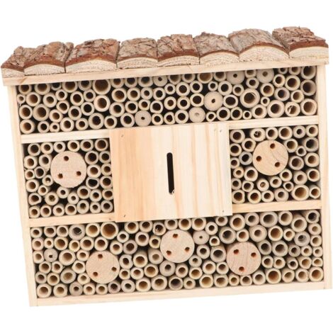 Bois D corative pour Jardin H tel Insectes avec Toit Inclin