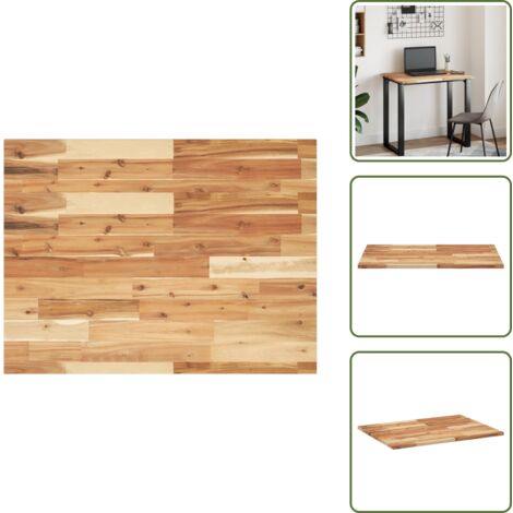 Bois d'acacia huilé - vidaXL Dessus de meuble de salle de bain finition à l'huile 100x60x2cm - Meuble de salle de bain