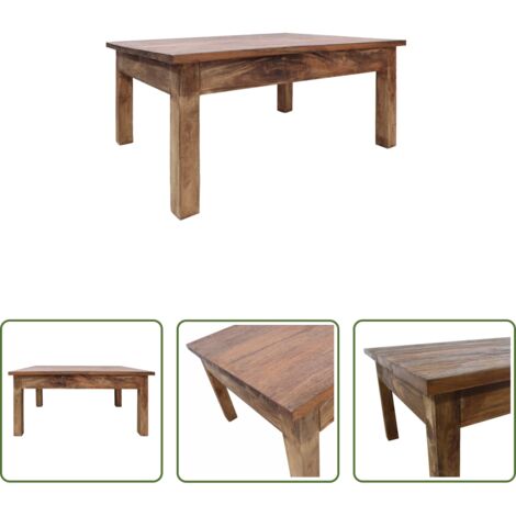Table Basse Contemporaine En Acajou Massif - Pièce Unique Faite Main