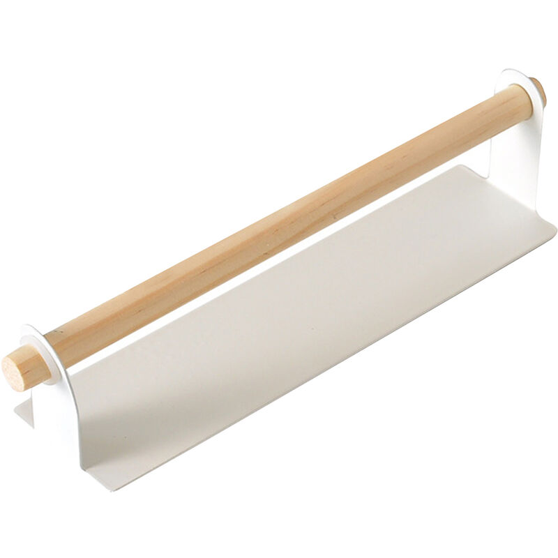 Bois De Bain Porte-Serviettes De Bain Etageres Mur Mounted Hanging Serviette Sans Ongles Porte-Serviette Bar Antirouille Fer Serviette Etagere, Blanc