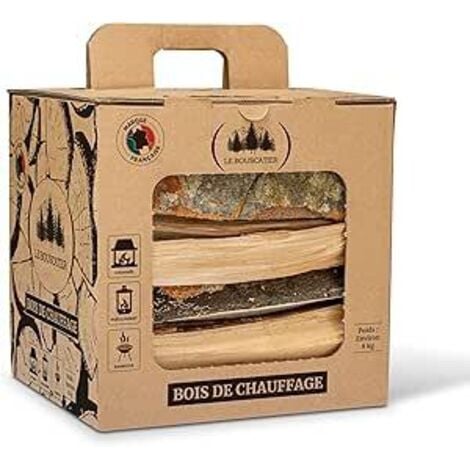 LE BOUSCATIER Bois de Chauffage pour cheminée poêle Four Pizza cuisinières Barbecue Charbon et brasero. 20L Bois séché hêtre chêne Boite Allumette Offerte
