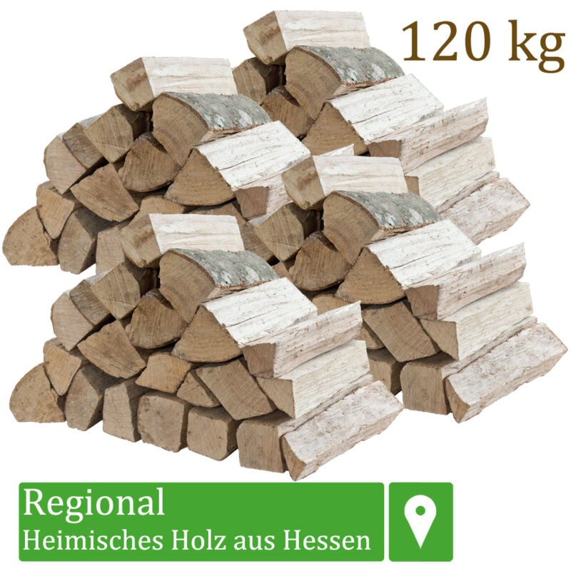 Flameup - Bois de chauffage Sélection 5 - 500 kg Pour Poêle et Cheminée Brasero Grill Panier à Feu Bûches de Bois de Hêtre 33 cm